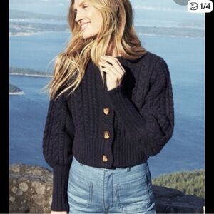 Doen Bernadette Navy  Cardigan